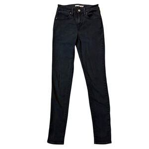 Levi’s Classic Black High Rise Skinny Jeans Size 25 Minimalist Stretch Capsule